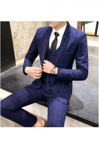 YT07-BLUNVWHCHEQ-3XL a Tuxedo Rental Sale Purchase Ready made Malaysia Kuala Lumpur Selangor