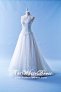 401W016 Princess A Line Korean Illusioned Lace Neckline Wedding Dress Designer Malaysia