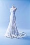 401W004 Trumpet French Lace Straight Tube single tier Wedding Dress Designer Malaysia