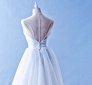 508W01 TY Strap V neck Low Back zip organza back Top Malaysia Wedding Dress Designer Rental