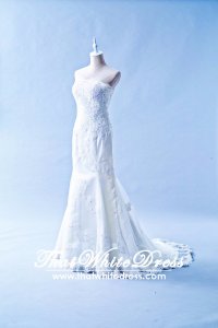 601W01 SG Straight Tube Trumpet lace 1 Wedding Dress Designer Malaysia