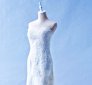 601W02 SG Straight Tube A line lace Top Malaysia Wedding Dress Designer Rental