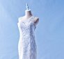 412W16 LL Illusion back asymetrical lace Top Malaysia Wedding Dress Designer Rental