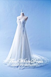 412WL01 CS A line Covertible Shoulder Strap Wedding Dress Designer Malaysia