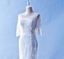 506WL01 LL WL Long Sleeves French Lace back zip Top Malaysia Wedding Dress Designer Rental