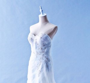 607HFW01 HF Sweet Heart pleated A line Top Malaysia Wedding Dress Designer Rental