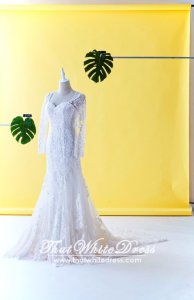 71LLW03 LL Long Sleeves Royal A line Marrakesh Wedding Dresss Malaysia Baju Pengantin KL
