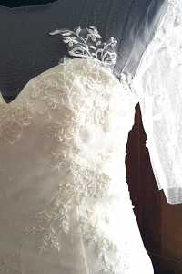 11 French Chantilly Lace 3/4 Sleeves Wedding Dress Mermaid Trumpet Baju pengantin Kahwin Malaysia Church