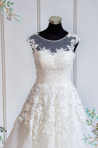603CS03 CS Illusion Neckline Princess Shien a wedding gown A line rental