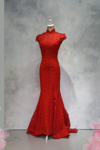 Evening Dress 503Ev04 IS Red Oriental Cheongsam 17 Oriental Qipao Malaysia rental