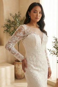 211BY10W02 Annabelle LS A Line Full Lace Malay Bride Malaysia, Baju Pengantin Majlis Kahwin Sewa Malaysia