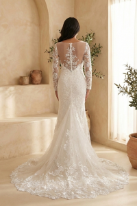 211BY10W02 Annabelle LS A Line Full Lace Malay Bride Malaysia, Baju Pengantin Majlis Kahwin Sewa Malaysia