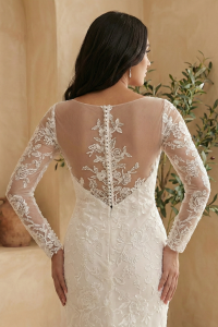 211BY10W02 Annabelle LS A Line Full Lace Pengantin Malaysia Baju Sewa, French Lace wedding Dress rental Malaysia