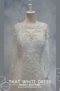 214LLWL02 Marie Plus LS Boat Neck Lace A line Plus size Bride Pengantin besar sewa Kuala Lumpur