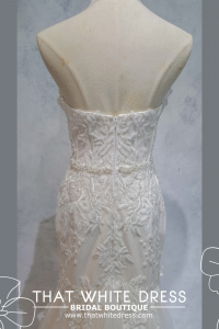 219YA01W02 Karlie Sweet heart mermaid baroque blush Petite wedding dress design Malaysia, Petite Bridal Wedding Dress rental Kuala Lumpur, Petite Bride Dress Rental Malaysia, French Chantilly Lace bridal dress custom make malaysia, Full lace wedding dress