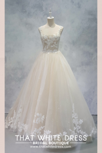 2210AG03W02 Elena Spaghetti Illusion Back Princess  Princess Kuala Lumpur Designer Bridal Gown rental