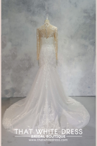 2210EL05W04 Patricia High collar baroque mermaid Gaun Pengantin Kuala Lumpur Sewa, Pengantin Muslimah Malaysia, Baju Sewa Kahwin Malaysia Kuala Lumpur, Baju Pengantin Designer Malaysia, Long Sleeves Wedding Dress Rental Malaysia, Long Sleeves Wedding Dres