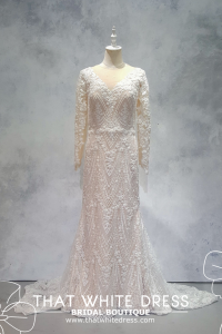 221MB02WL01 Deana LS Baroque Sophia trumpet Plus Size Bride Bridal Dress Rental Malay Kuala Lumpur Engagement Malaysia