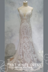 224ML03W01 Aurora Spag straps bohemian full lace wedding gown near me Petaling Jaya Malaysia