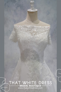 224ML03WL04 Presley PLUS Off shoulder A line   Plus Size Bridal Gown Petaling Jaya Malaysia Bridal gown rental